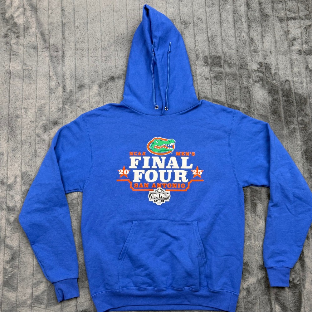 Champion Florida Gators NCAA Final Four 2025 San Antonio Hoodie Blue Mens Medium - Picture 1 of 7
